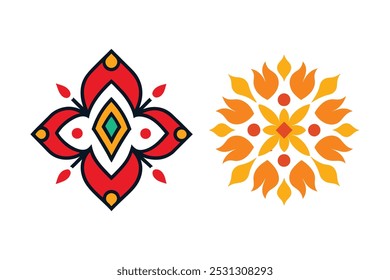 Patten vector art illustration on white background