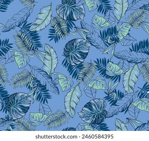 PATTENR PALM TEXTURE LEVES TROPICAL VIBES