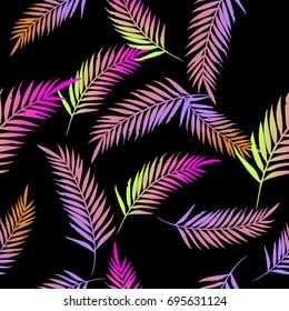 Patter colorful palm vector background