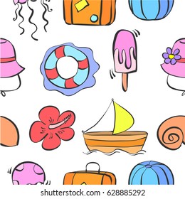 Patter summer theme collection stock
