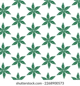 El diseño de patter vector con hojas verdes como flores para la impresión textil, papel pintado, moda, fondo, etc.