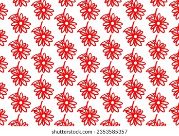 El diseño vectorial de patrones con flores rojas para la impresión textil, papel tapiz, moda, fondo, etc., patrón repetido, patrón sin soldadura, papel tapiz o fondo
