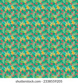 Patterb Batik Alam Pantai VEctor
