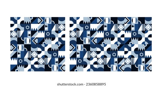 patterb blue geometric vector design