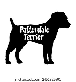 Patterdale Terrier Dog silhouette dog breeds logo dog monogram vector