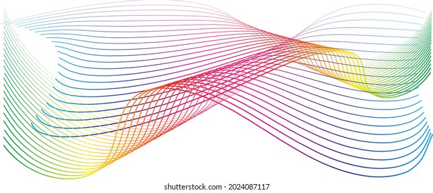 Pattern.EPS 10 Vector Illustration high resolution Rainbow color lines abstract pattern background.