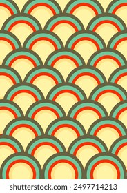 the pattern of the 1960s. vector illustration. arcs