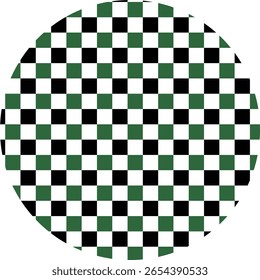 Muster -3-3- Schachbrett - grün-schwarz 