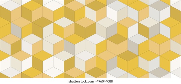 Pattern with 3D optical effect. Seamless geometric texture. Vector art.