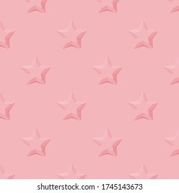 pattern of 3D pink star-shape paper art