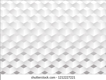 Pattern 3d seamless heart hexagon vector illustration for white background.