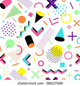 Pattern 90s Style Geometric Seamless Vector Stock Vector (Royalty Free ...