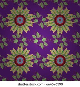 Pattern with abstract art flower for Tibetan yoga. Bohemian decorative element, indian henna design, vector retro circle ornament. Mandala, tribal vintage sketch with a medallion on background.