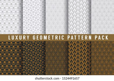 The pattern of the abstract back wave of luxury gold color lines and lines. Geometric stripe vector. Art deco pattern. vintage, and deco line decoration. Geometric gold minimal seamless gatsby elegant