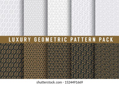 The pattern of the abstract back wave of luxury gold color lines and lines. Geometric stripe vector. Art deco pattern. vintage, and deco line decoration. Geometric gold minimal seamless gatsby elegant