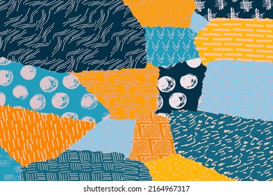 Muster. Abstrakter Hintergrund mit Pinselstrichen. Einfarbige, handgezeichnete Textur. Modernes Grafikdesign. Handgezeichnet gestreift.	