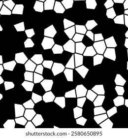 Pattern of abstract black and white shapes