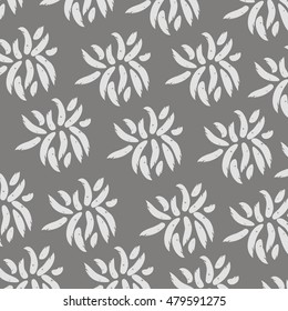 Pattern of abstract brush strokes. Branches of palm trees. Vector. May be used for the background, textiles, fabrics, packaging, etc.