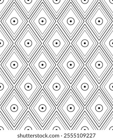 Pattern Abstract Chevron Style Network Decorative Ornament Black and White