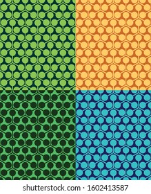 Pattern with abstract circles and hexagonal lines texture 