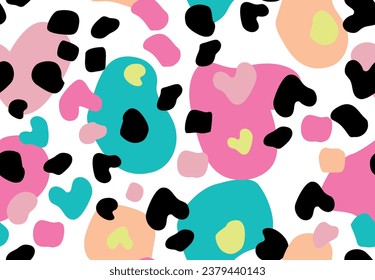 PATTERN ABSTRACT COLORFUL TEXTURE GIRL