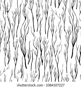 Pattern of the abstract drawn twigs