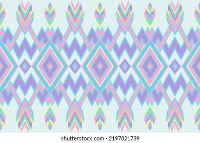 Pattern abstract ethnic oriental ikat seamless traditional design for background,carpet,wallpaper,clothing,wrapping,batik,fabric,Vector illustration