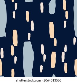 Pattern with abstract figures on a blue background.For fabrics, for printing brochures, posters, parties, vintage textile design, postcards, packaging.