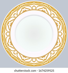 Pattern With Abstract Floral Round Ornament. Oriental Pattern. Indian, Moroccan, Mystic, Ottoman Motifs. Anti-Stress Therapy Pattern. Vector