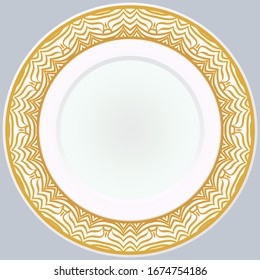 Pattern With Abstract Floral Round Ornament. Oriental Pattern. Indian, Moroccan, Mystic, Ottoman Motifs. Anti-Stress Therapy Pattern. Vector