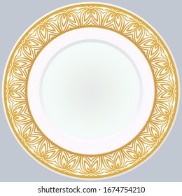 Pattern With Abstract Floral Round Ornament. Oriental Pattern. Indian, Moroccan, Mystic, Ottoman Motifs. Anti-Stress Therapy Pattern. Vector