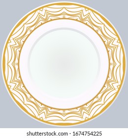 Pattern With Abstract Floral Round Ornament. Oriental Pattern. Indian, Moroccan, Mystic, Ottoman Motifs. Anti-Stress Therapy Pattern. Vector