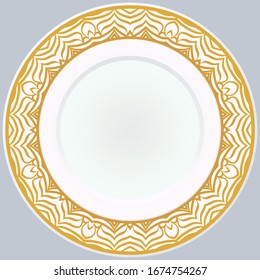 Pattern With Abstract Floral Round Ornament. Oriental Pattern. Indian, Moroccan, Mystic, Ottoman Motifs. Anti-Stress Therapy Pattern. Vector