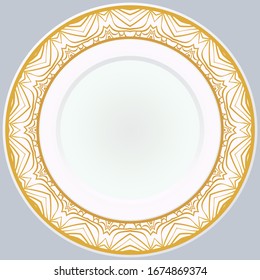 Pattern With Abstract Floral Round Ornament. Oriental Pattern. Indian, Moroccan, Mystic, Ottoman Motifs. Anti-Stress Therapy Pattern. Vector
