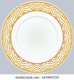 Pattern With Abstract Floral Round Ornament. Mystical Oriental Ottoman Motifs Motif Pattern. Anti-Stress Therapy Pattern. Vector