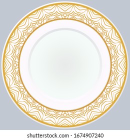 Pattern With Abstract Floral Round Ornament. Mystical Oriental Pattern. Indian, Moroccan or Ottoman Motifs. Anti-Stress Therapy Pattern. Vector