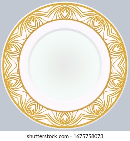 Pattern With Abstract Floral Round Ornament. Oriental Pattern. Indian, Moroccan, Mystic, Ottoman Motifs. Anti-Stress Therapy Pattern. Vector