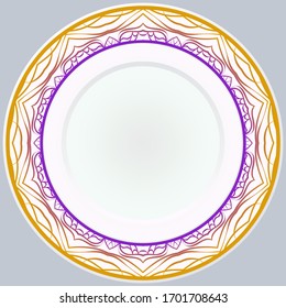 Pattern With Abstract Floral Round Ornament. Oriental Pattern. Indian, Moroccan, Mystic, Ottoman Motifs. Anti-Stress Therapy Pattern. Vector
