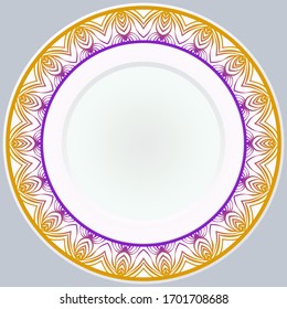 Pattern With Abstract Floral Round Ornament. Oriental Pattern. Indian, Moroccan, Mystic, Ottoman Motifs. Anti-Stress Therapy Pattern. Vector