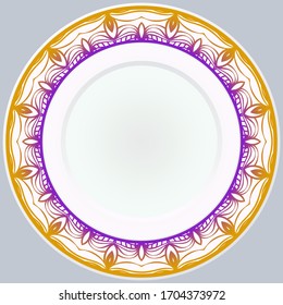 Pattern With Abstract Floral Round Ornament. Oriental Pattern. Indian, Moroccan, Mystic, Ottoman Motifs. Anti-Stress Therapy Pattern. Vector