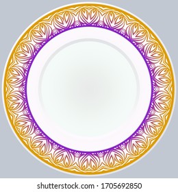 Patrón Con Ornamento Abstracto Floral. Patrón oriental. Motivos Indios, Místicos, Otomanos. Patrón de tratamiento antiestrés. Vector