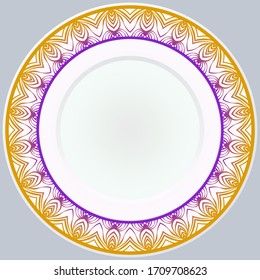 Pattern With Abstract Floral Round Ornament. Oriental Pattern. Indian, Moroccan, Mystic, Ottoman Motifs. Anti-Stress Therapy Pattern. Vector
