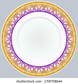 Pattern With Abstract Floral Round Ornament. Oriental Pattern. Indian, Moroccan, Mystic, Ottoman Motifs. Anti-Stress Therapy Pattern. Vector