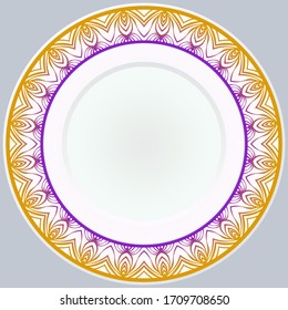 Pattern With Abstract Floral Round Ornament. Oriental Pattern. Indian, Moroccan, Mystic, Ottoman Motifs. Anti-Stress Therapy Pattern. Vector