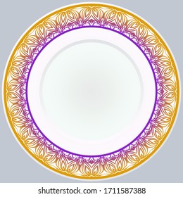 Pattern With Abstract Floral Round Ornament. Oriental Pattern. Indian, Moroccan, Mystic, Ottoman Motifs. Anti-Stress Therapy Pattern. Vector