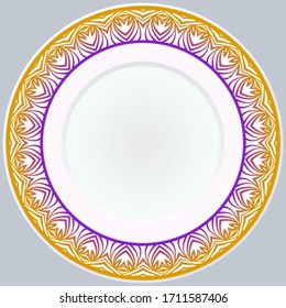 Patrón Con Ornamento Abstracto Floral. Patrón oriental. Motivos Indios, Místicos, Otomanos. Patrón de tratamiento antiestrés. Vector