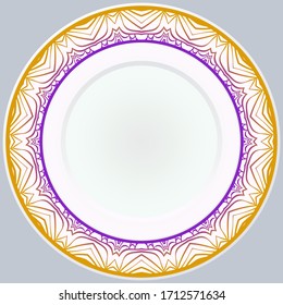 Pattern With Abstract Floral Round Ornament. Oriental Pattern. Indian, Moroccan, Mystic, Ottoman Motifs. Anti-Stress Therapy Pattern. Vector
