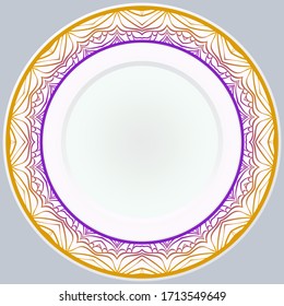 Pattern With Abstract Floral Round Ornament. Oriental Pattern. Indian, Moroccan, Mystic, Ottoman Motifs. Anti-Stress Therapy Pattern. Vector