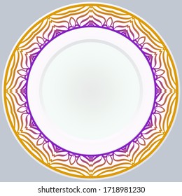 Pattern With Abstract Floral Round Ornament. Oriental Pattern. Indian, Moroccan, Mystic, Ottoman Motifs. Anti-Stress Therapy Pattern. Vector