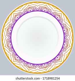 Pattern With Abstract Floral Round Ornament. Oriental Pattern. Indian, Moroccan, Mystic, Ottoman Motifs. Anti-Stress Therapy Pattern. Vector